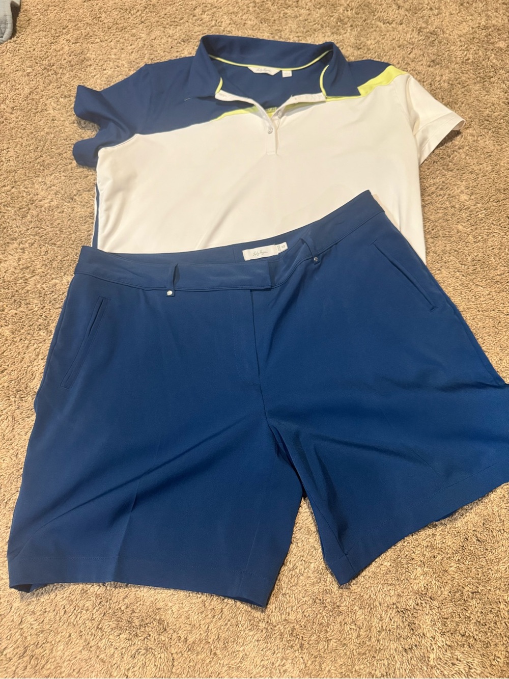 Golf outfit. Bright Royal Blue Tailored Shorts